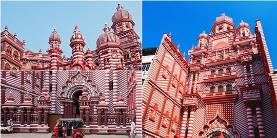 Menikmati Keunikan Arsitektur Masjid Merah di Kolombo, Sri Lanka