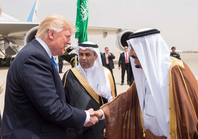 raja salman sambut kunjungan donald trump