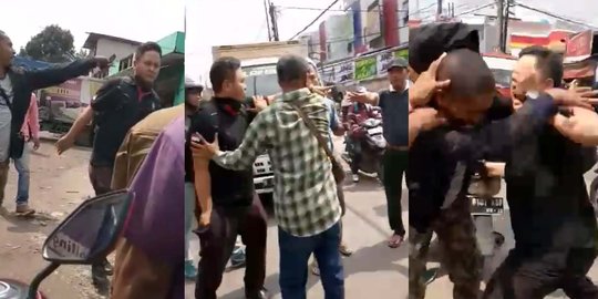 Video polisi dikeroyok diduga debt collector beredar di sosmed