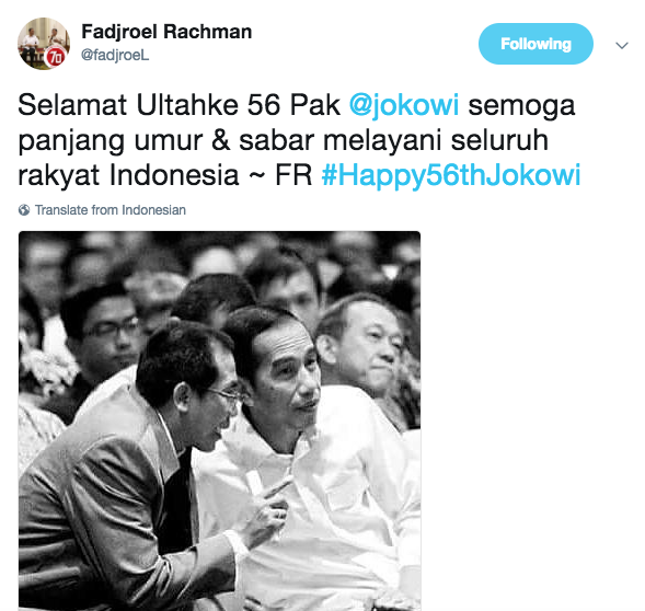 #Happy56thJokowi menggema di jagad Twitter  merdeka.com