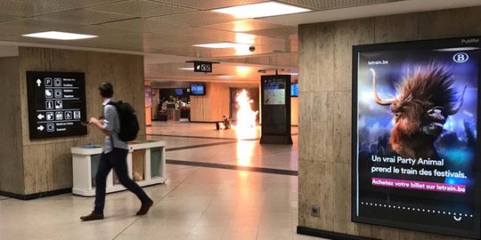 Pelaku bom di stasiun kereta Belgia teridentifikasi