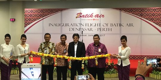 Resmi, Batik Air terbang dari Bali-Perth dua kali sehari