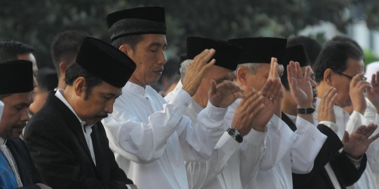 Presiden Jokowi berlebaran di Jakarta, salat id di Masjid Istiqlal