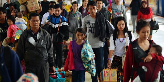 24 Ribu pemudik tiba di Stasiun Senen