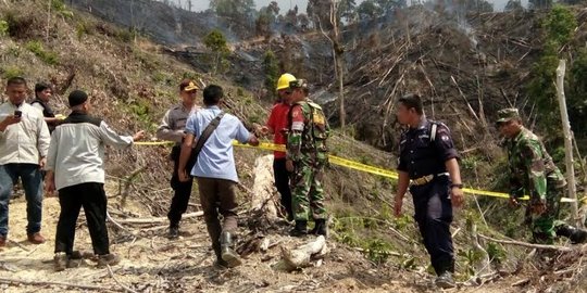 7 Hektare hutan dibakar di Kampar, polisi & TNI datangi lokasi