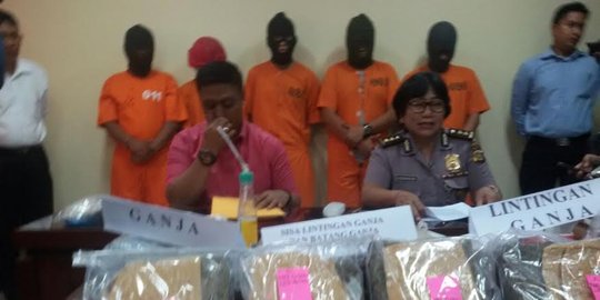 Ganja 8 Kg pesanan napi Lapas Kerobokan digagalkan, 4 orang dibekuk