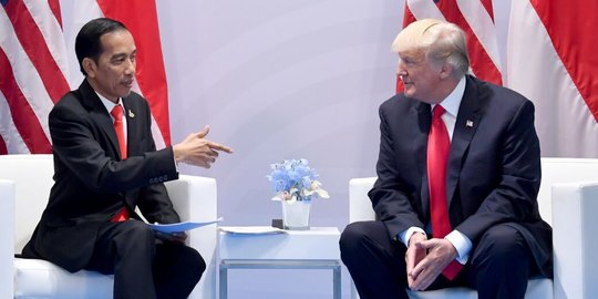 Bertemu di KTT G20, ini kata-kata bercanda Jokowi kepada Trump