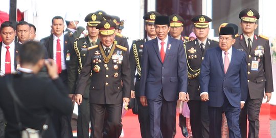 Pidato di HUT Bhayangkara ke-71, Jokowi puji kinerja Polri