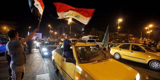 Kebahagiaan warga Mosul rayakan kemenangan atas ISIS