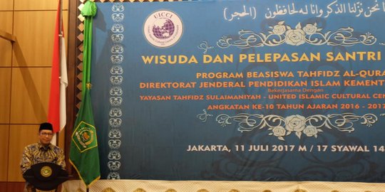 136 Santri hafiz Alquran diwisuda Kemenag,lanjut pendidikan ke Turki