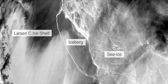Pecahan daratan es Antartika seluas 4 kali lipat London hanyut