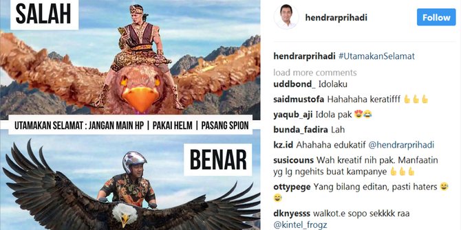 Kampanyekan berkendara aman, meme Wali Kota Semarang bikin 