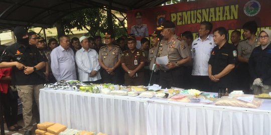 35 Kilogram sabu direbus di Polda Sumut