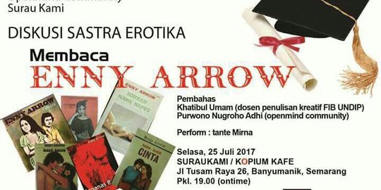 Dianggap porno, diskusi Enny Arrow di Semarang tak dapat izin polisi