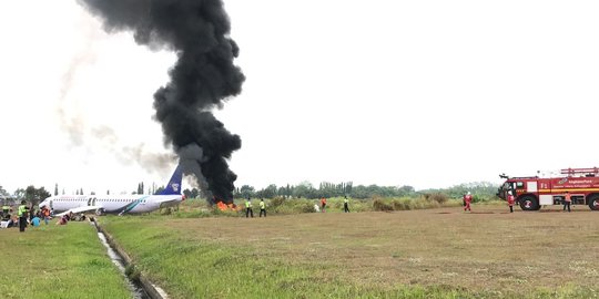 Simulasi kebakaran, Bandara Adisutjipto Yogya sempat ditutup 1 jam