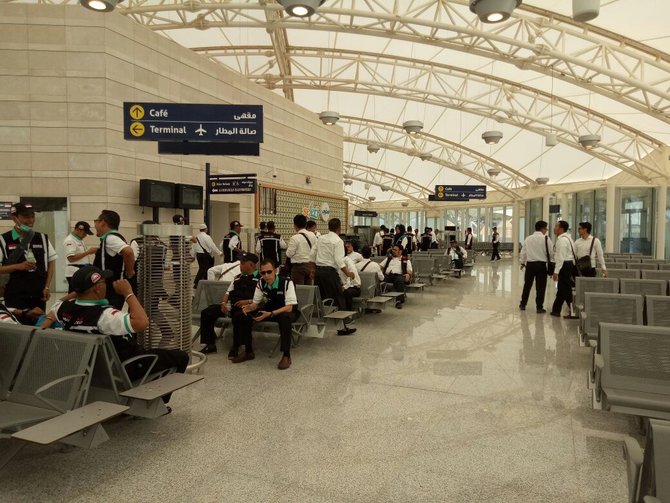 paviliun untuk jemaah haji indonesia di bandara madinah