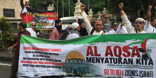Demo Al-Aqsa, warga Solo ajak boikot produk Israel