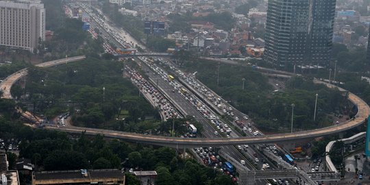 Begini jalur kendaraan di Simpang Susun Semanggi