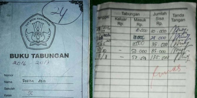 buku tabungan rosita asih