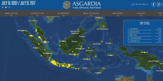 Ini berbagai daerah Indonesia yang penduduknya juga warga Asgardia!