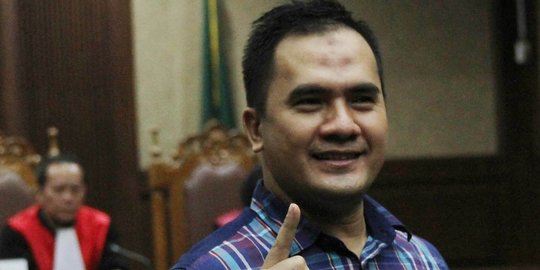 Mimik wajah Saipul Jamil saat divonis 3 tahun penjara