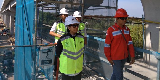 Lahan belum bebas, pembangunan stasiun LRT di Palembang seadanya
