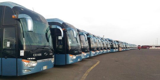 Beragam fasilitas bus jemaah haji Indonesia