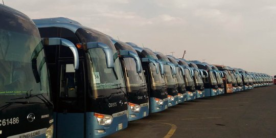 Mengintip kenyamanan bus jemaah haji Indonesia