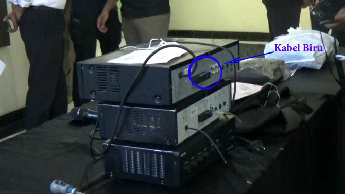 barang bukti amplifier kasus pencurian di bekasi