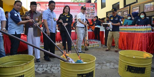 Narkoba senilai Rp 114 miliar dimusnahkan di Polda Jatim