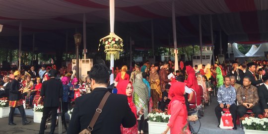 Suasana jelang peringatan HUT ke-72 RI di Istana