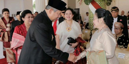 Saat Megawati dan SBY 'berdamai' di HUT RI ke-72