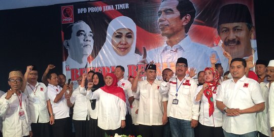 Hadir di HUT ke-3 Projo Jatim, Khofifah didoakan jadi gubernur