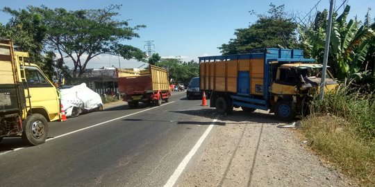 Rem belakang rusak, mobil Patwal Polres Mojokerto 