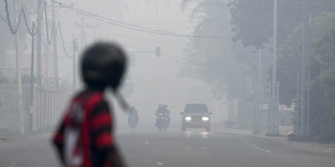  Akibat cuaca panas Aceh diselimuti kabut usai turun hujan 