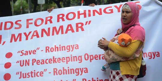 Ke Gedung UNHCR, warga Rohingya se-Jabodetabek minta pasukan PBB dikirim ke Myanmar