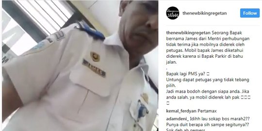 Beredar video pejabat perhubungan ngamuk tak terima mobilnya diderek