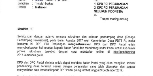 PDIP instruksikan kadernya daftar jadi pengawas dana desa