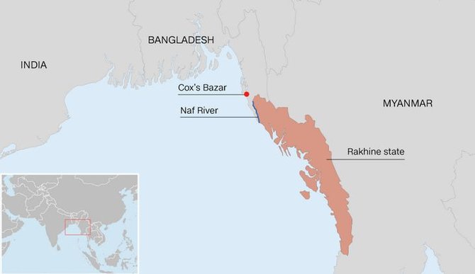  Foto  satelit terbaru perlihatkan desa Rohingya musnah 