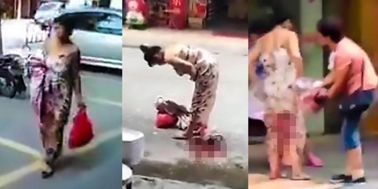 Perempuan China ini melahirkan di jalan usai belanja