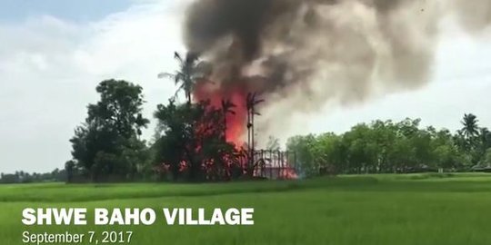 Alquran berserakan dalam video terbaru desa Rohingya yang dibakar