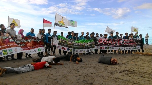 teatrikal rohingya di aceh