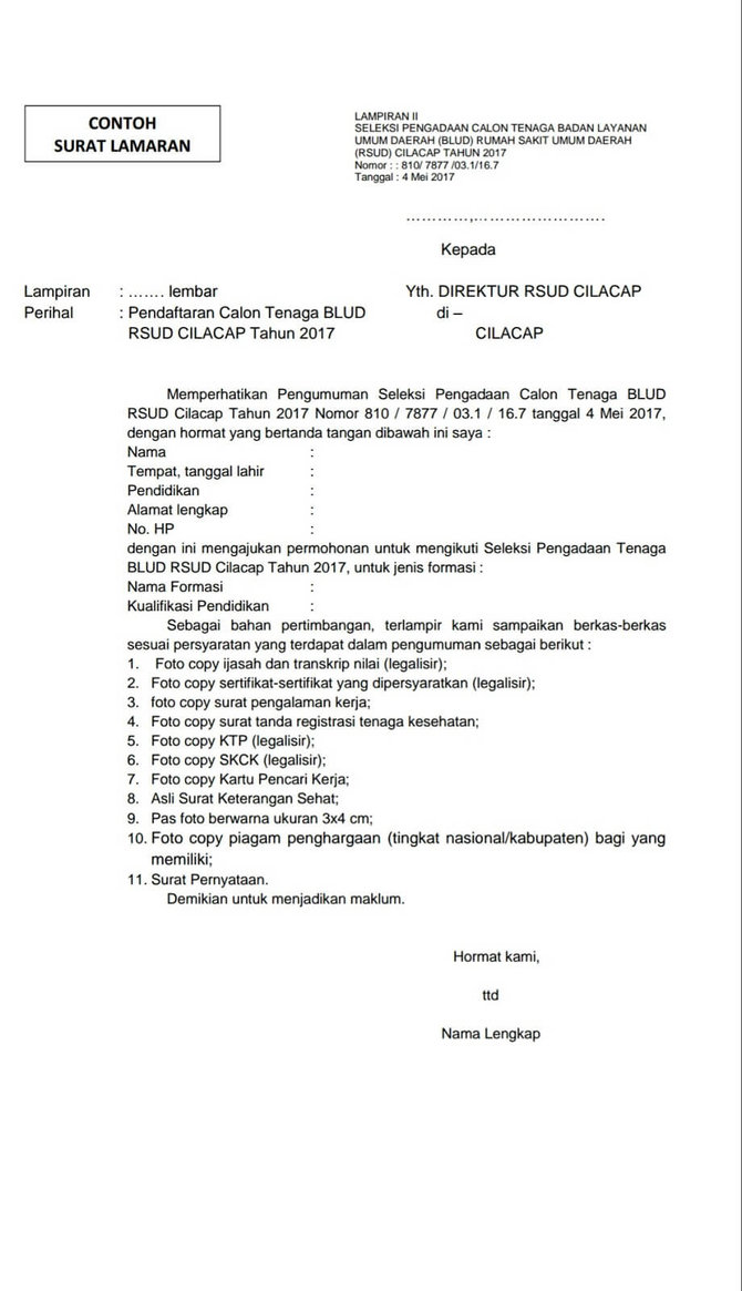 Penulisan lampiran yang benar dalam pembuatan surat lamaran pekerjaan adalah....