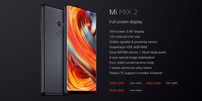 xiaomi mi mix 2