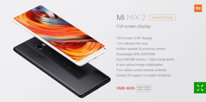 xiaomi mi mix 2