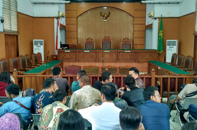 massa pro setya novanto datangi pn jaksel