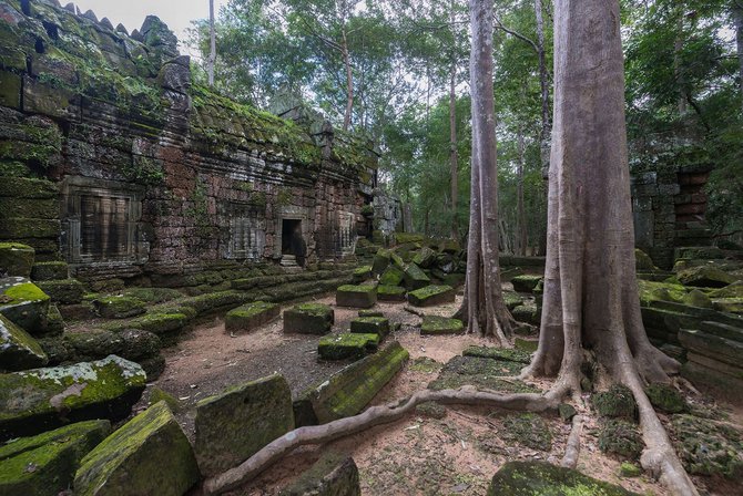 reruntuhan kuil ta nei di siem reap