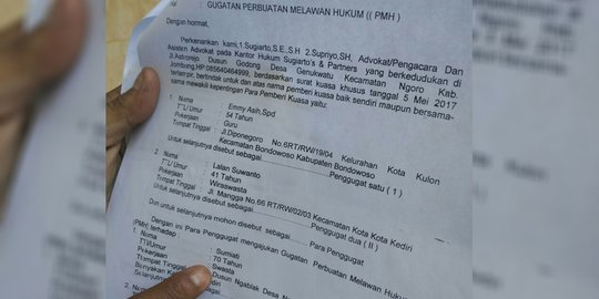 Gara-gara warisan, dua anak di Kediri gugat ibu kandungnya