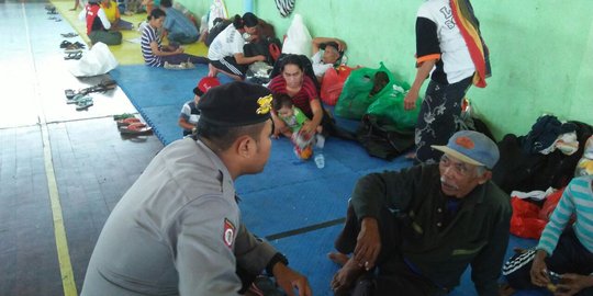 13 Ribu polisi dikerahkan ke lokasi pengungsian warga Gunung Agung