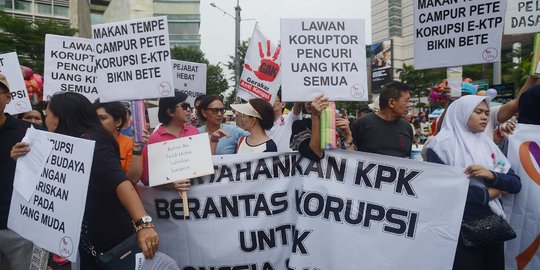 Aksi perempuan antikorupsi dukung KPK tuntaskan kasus e-KTP